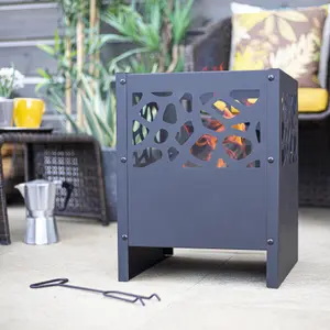 La Hacienda Fire basket Steel Matt Black Firepit