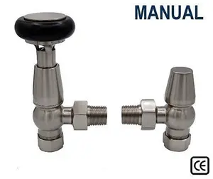 York Manual Radiator Valves - Pewter