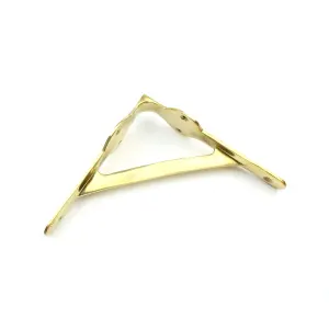 Oakcrafts - Pair of Solid Brass Gallows Style Shelf Brackets - 150mm x 150mm