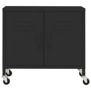 Berkfield Storage Cabinet Black 60x35x56 cm Steel