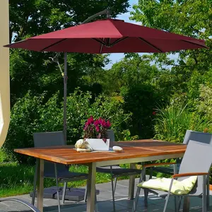 Oakland 300cm Cantilever Parasol Red