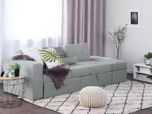 Beliani Modern Sofa Bed FALSTER Light Grey