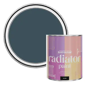 Rust-Oleum Evening Blue Gloss Radiator Paint 750ml