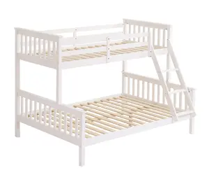 Hannah Triple Sleeper Single over Double Bunk Bed - White