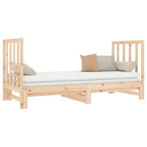 Berkfield Pull-out Day Bed 2x(90x190) cm Solid Wood Pine