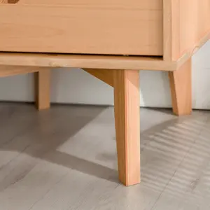 Ulti 2 Drawer Bedside Table Natural Pine