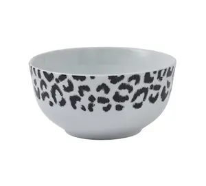 Feline Friends Animal Print Porcelain Bowl