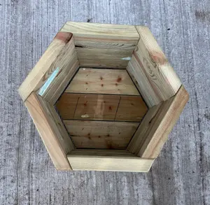 Simply Wood Signature Classic HEXAGON Planter - Large X 2