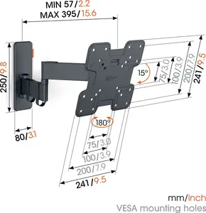 TVM 1245 Full-Motion TV Wall Mount