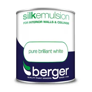 Berger 1L Silk Emulsion Paint White