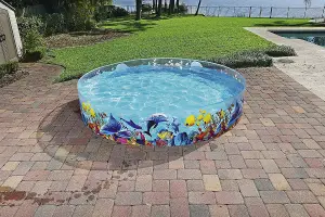 Bestway Kids Paddling Pool Rigid Multicolour dolphin Swimming Pool for Garden Play Fun large