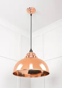 Hammered Copper Harborne Pendant