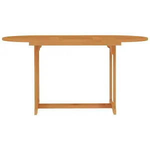 Berkfield Garden Table 150x90x75 cm Solid Teak Wood