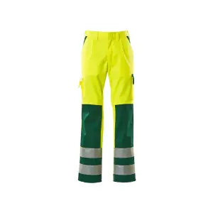 Mascot Safe Compete Olinda Trousers - Hi-Vis Yellow   (32.5) (Leg Length - Regular)