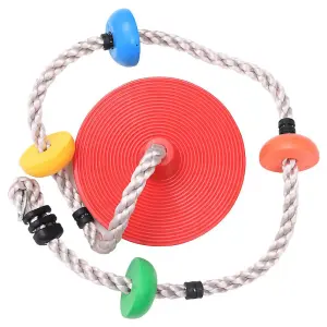 Berkfield Climbing Rope Swing with Platforms and Disc 200 cm