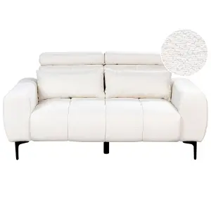 2 Seater Boucle Sofa White VEGAMO