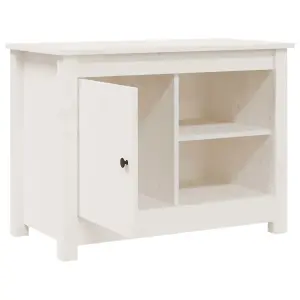 Berkfield TV Cabinet White 70x36.5x52 cm Solid Wood Pine