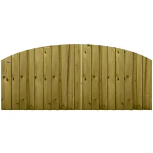 Dome Top Feather Edge Fence Panel (Pack of 4) Width: 6ft x Height: 2ft Vertical Closeboard Planks Fully Framed