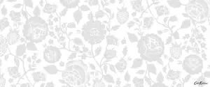 Cath Kidston Strawberry Gardens Glass Splashback - Grey (600x250mm)