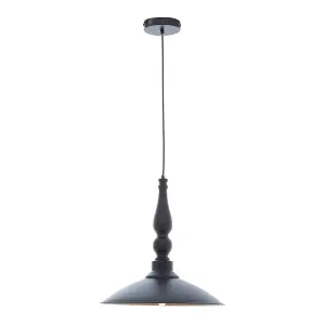 Interiors by Premier Large Leni Black And Gold Pendant Light