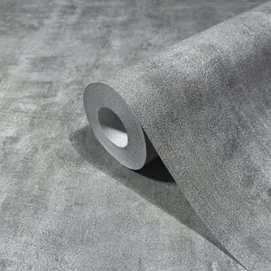 Galerie Industrial Effects Black Glass Stone Concrete Texture Wallpaper Roll