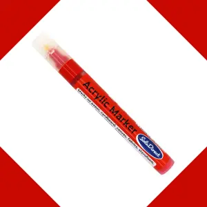 Acrylic Paint Marker Pen Permanent for Stone Leather Fabric Plastic (Red)