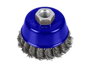 BlueSpot Tools Twist Knot Cup Brush 75mm M14 X 2