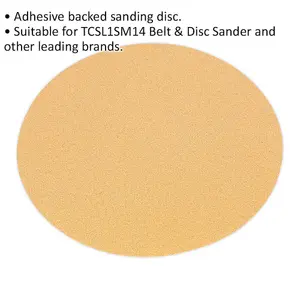 150mm Self Adhesive Sanding Disc - 80 Grit Aluminium Oxide for Disc Sanders