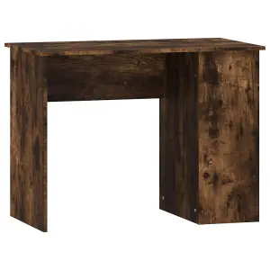 Berkfield Desk Smoked Oak 100x55x75 cm Engineered Wood