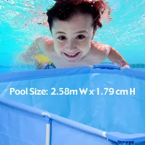 Medium Rectangular Pool Frame 2.6m x 1.8m - Wild 'n Wet