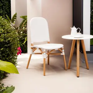 Interiors by Premier White Natural Rattan Dining Chair, Cane Dining Chair, Outdoor Rattan Chair, Sturdy Wood Dining Chair