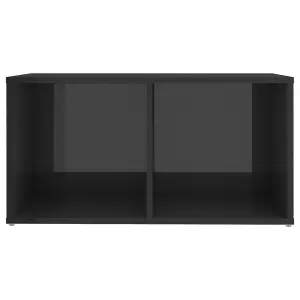 vidaXL TV Cabinet High Gloss Grey 72x35x36.5 cm Engineered Wood