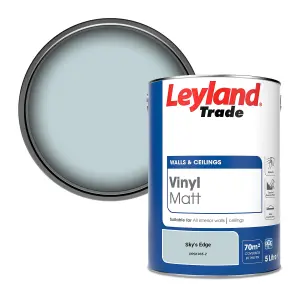 Leyland Trade Vinyl Matt Walls & Ceilings Emulsion Paint Sky's Edge (PPG1035-2) 5L