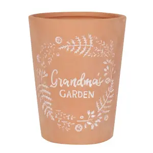 Something Different Grandmas Garden Terracotta Plant Pot Brown (One Size)