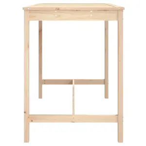 Berkfield Garden Table 121x82.5x110 cm Solid Wood Pine