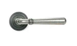 Pewter Newbury Lever on Rose Set (Art Deco) - Unsprung