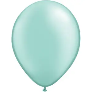 Qualatex 11 Inch Round Plain Latex Balloons (100 Pack) Pearl Mint (One Size)