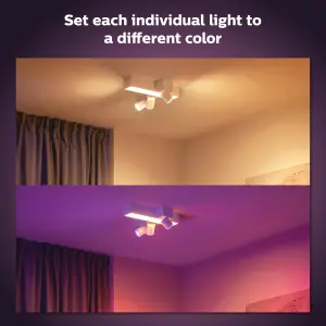 Philips Hue White and Colour Ambiance Centris 3-spot cross Ceiling Light White