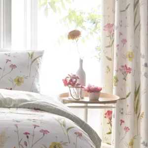 Spring Glade Pair of Multicoloured Pencil Pleat Curtains