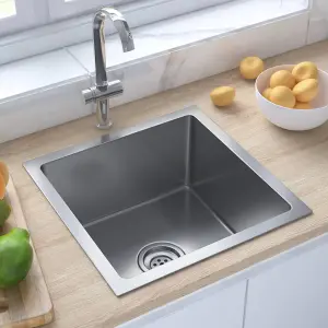 Berkfield Handmade Kitchen Sink Stainless Steel