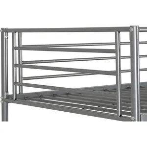 Dore Single (3') Futon Bunk Bunk Bed Silver