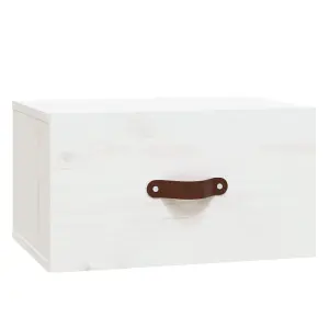 Berkfield Wall-mounted Bedside Cabinet White 40x29.5x22 cm