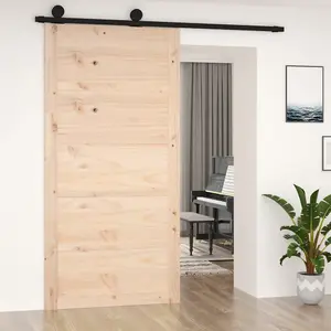 Berkfield Barn Door 100x1.8x204.5 cm Solid Wood Pine