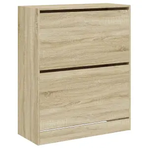 Berkfield Shoe Cabinet Sonoma Oak 80x34x96.5 cm Engineered Wood