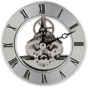 86mm Silver Skeleton Clock - Project Kits