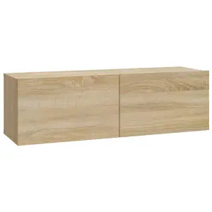 Berkfield Wall TV Cabinets 4 pcs Sonoma Oak 100x30x30 cm