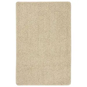 Shaggy Rug Cream 200x290 cm Anti Slip