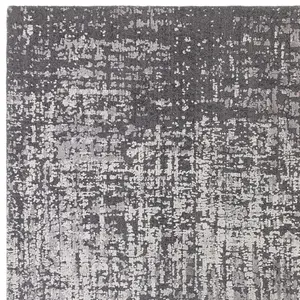 Charcoal Abstract Modern Easy to Clean Dining Room Bedroom and Living Room Rug-120cm X 170cm