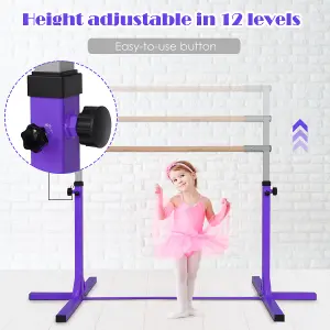 Costway Kids Junior Horizontal Kips Bar Gymnastics Training Bar Gym