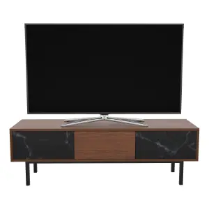 AVF Skyline 1.4m Walnut and Black Marble effect TV Stand